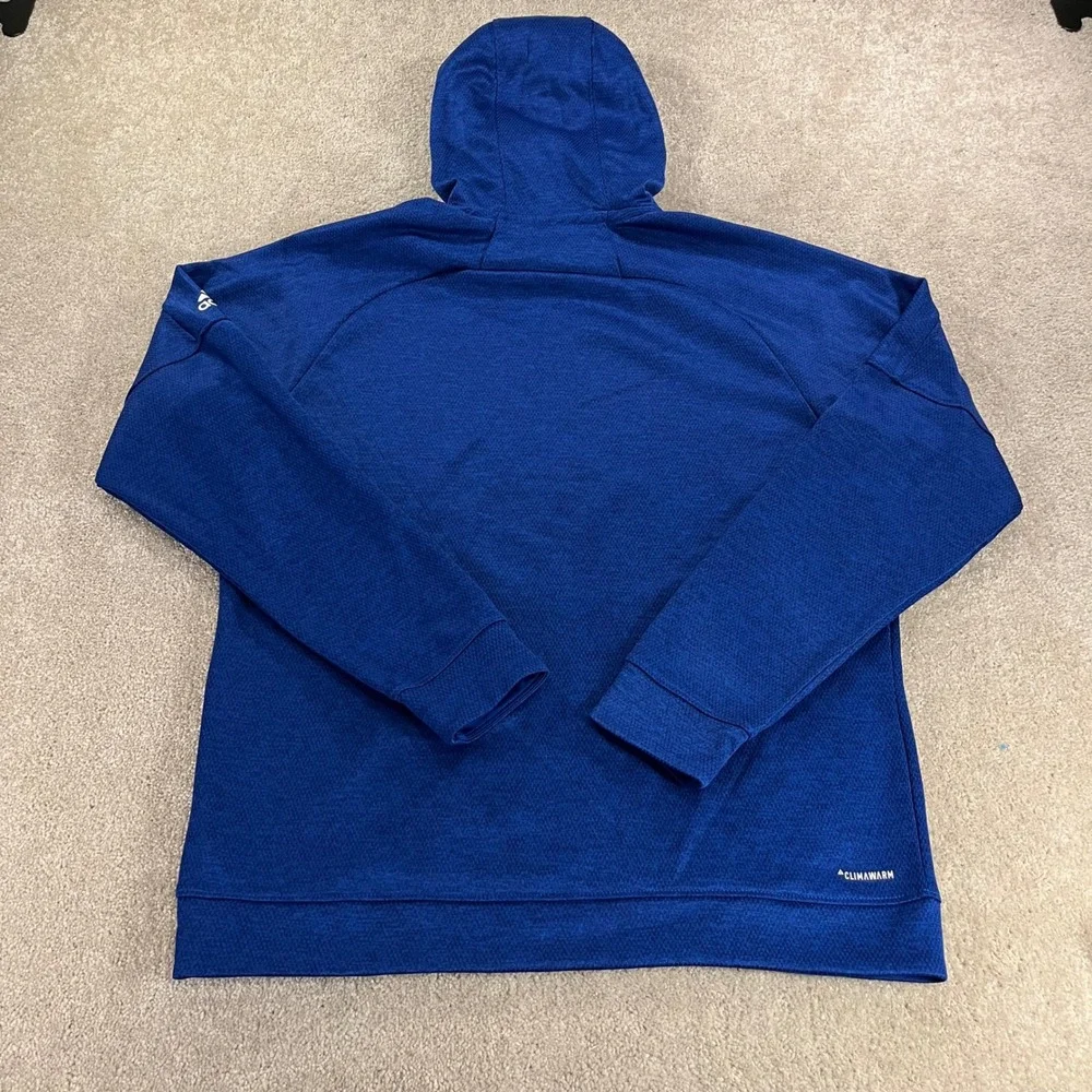 Adidas Hoodie Mens Large Blue NEW Kansas Jayhawks Lawrence KS Pullover